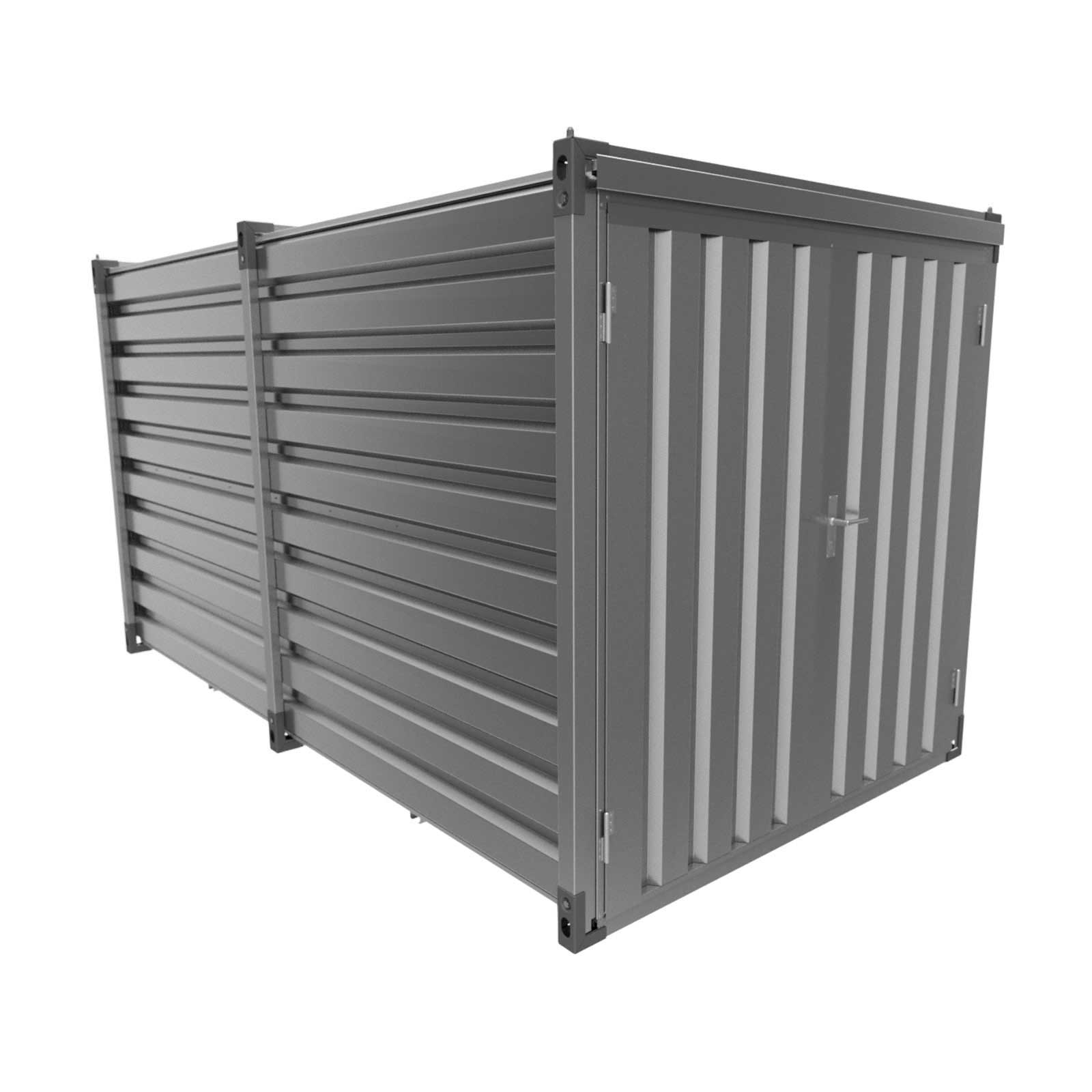 Material container double doors short side - 4 meters
