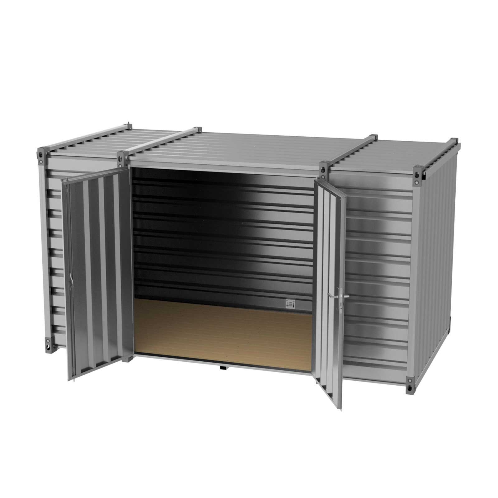 Material container double doors long side - 4 meters