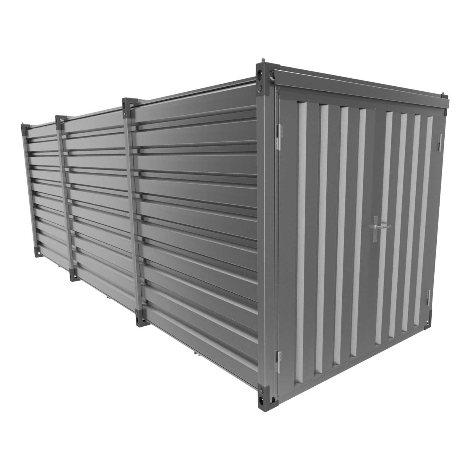 Material container double doors short side - 6 meters