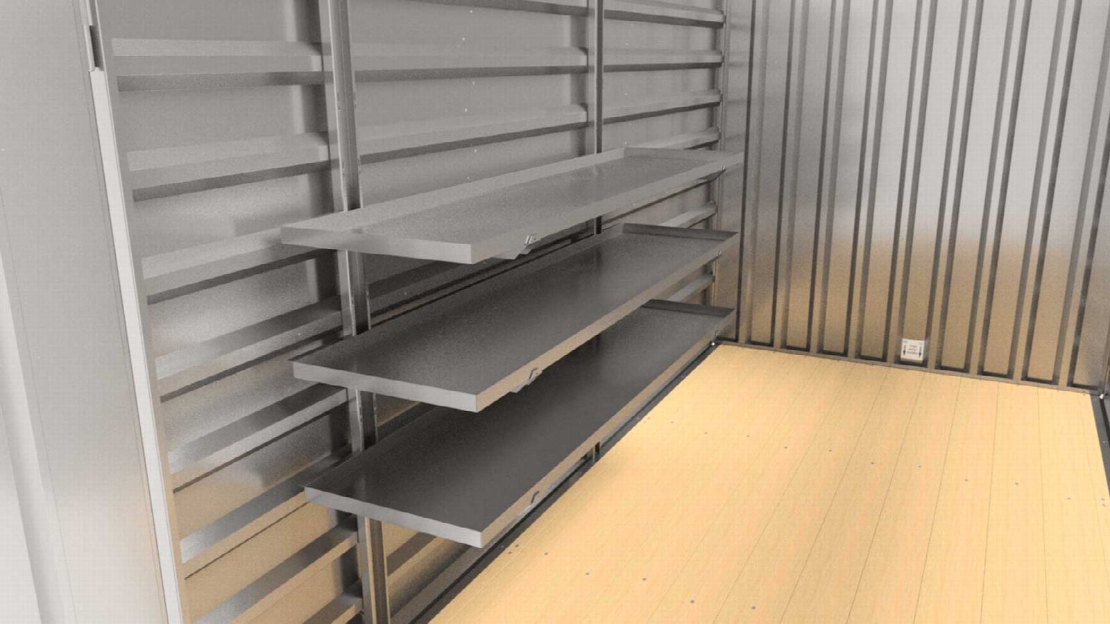 Extra shelf 2 meters incl. shelf supports