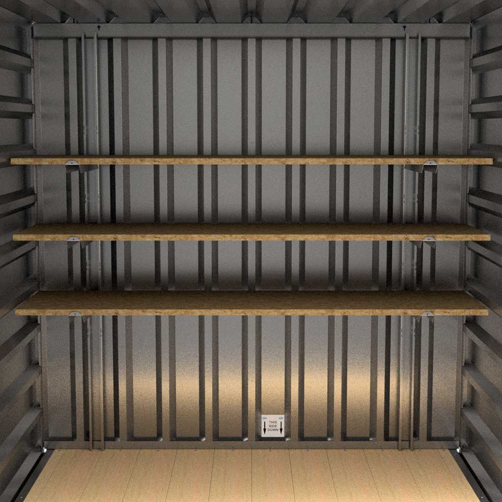 Material rack 2 meters, rear wall